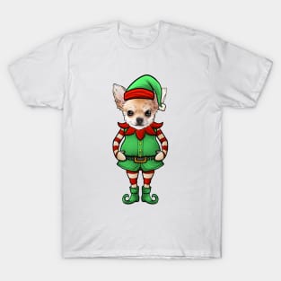Chihuahua Christmas Elf T-Shirt